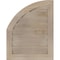 Ekena Millwork Quarter Round Top Right Non-Functional, Pine Gable Vent w/ Decorative Face Frame, 10"W x 20"H GVWQR10X2002SDUPI - alternate 3